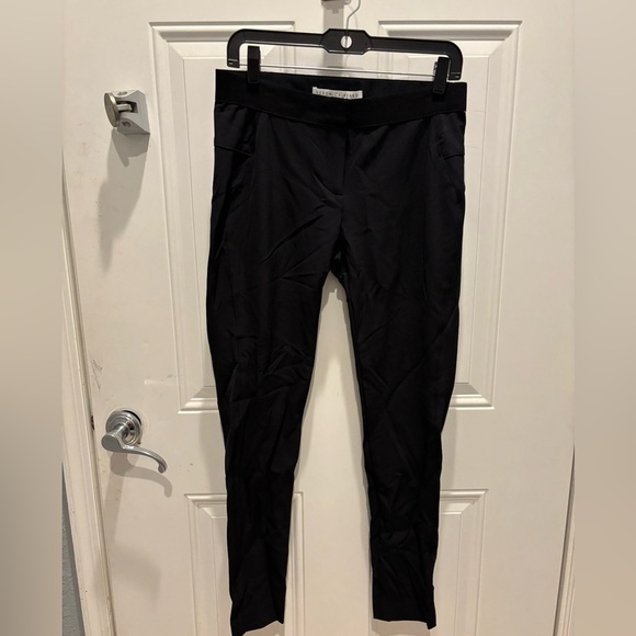 Veronica Beard Perfect Fit Scuba Leggings Elastic Waistband Black - Picture 2 of 5